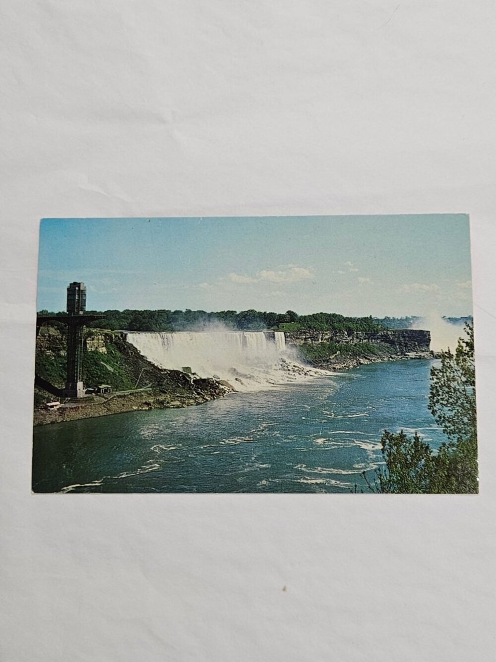 Niagara Falls Massive American and Canadian Horseshoe Falls Postcard